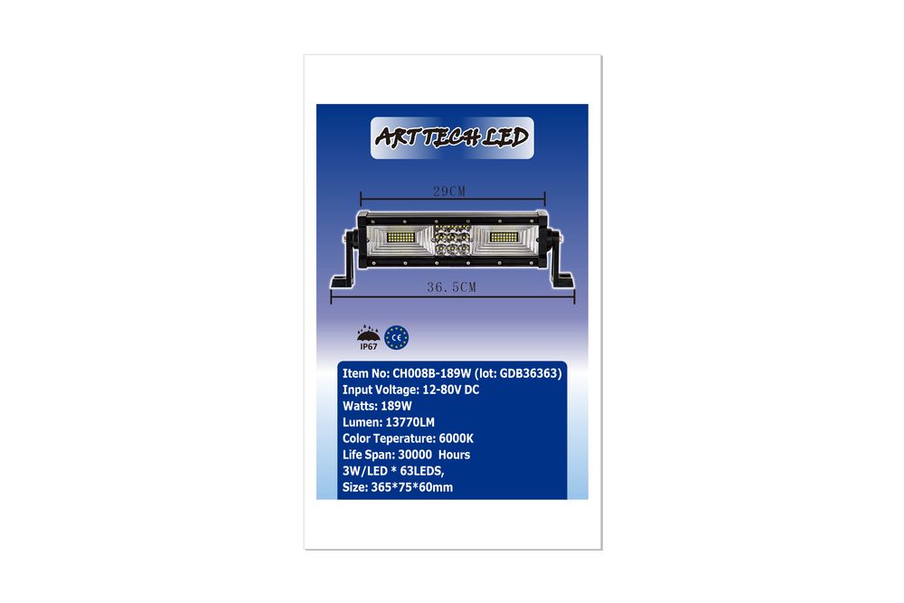 Pproiector led 189W, 13770LM, 6000K, combo