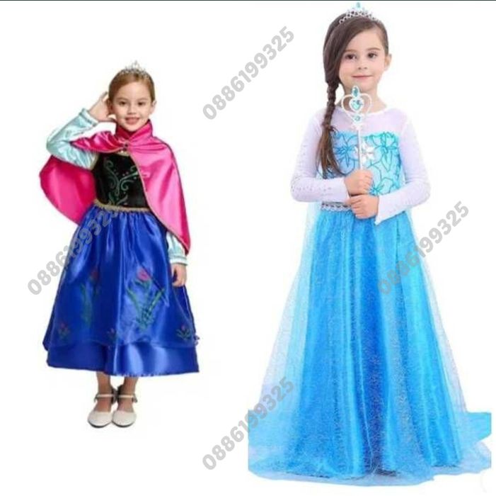 Детска рокля на Елза и Анна Замръзналото Кралство Frozen