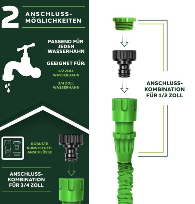 TRESKO® Гъвкав градински маркуч 10м.