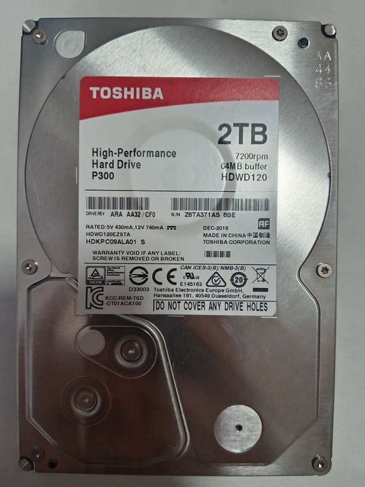 Жёсткий диск 2tb новый