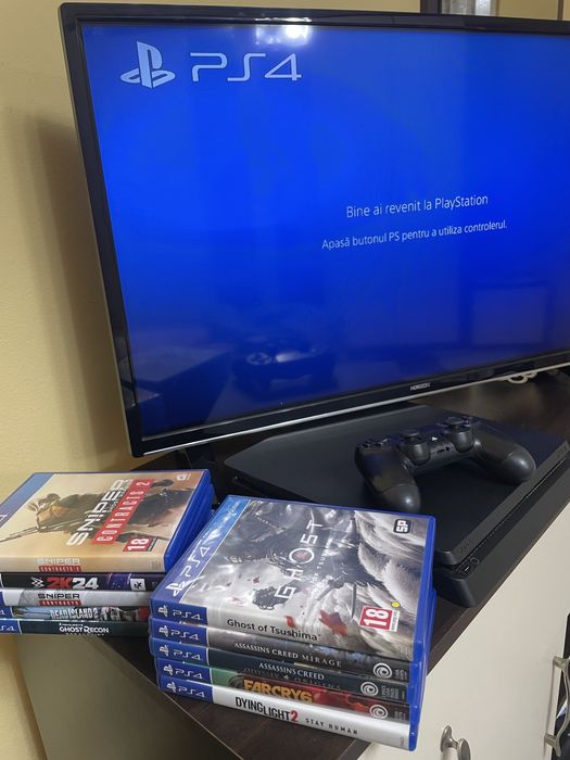 Vand PS4 slim 500 gb + 11 jocuri