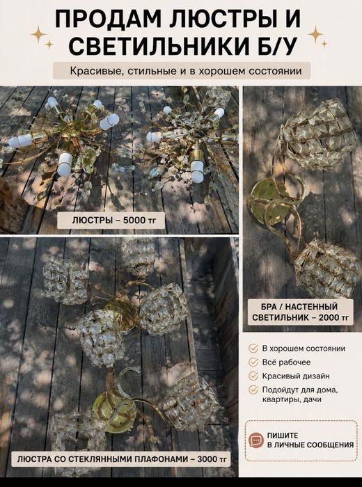 Люстры.