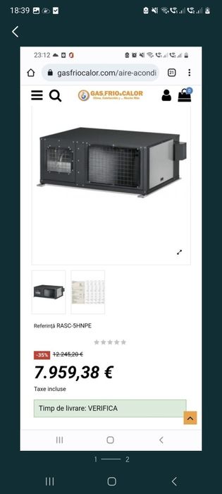 Aer conditionat Hitachil 50000btu