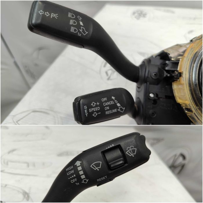 Ansamblu manete comenzi volan + spiră Audi A6 S6 C6 4F 4E0953521B 2009 / [2004-2011] / (5B3)