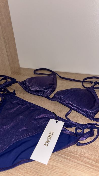 Costum de baie 2 piese Versace -shinny violet NOU