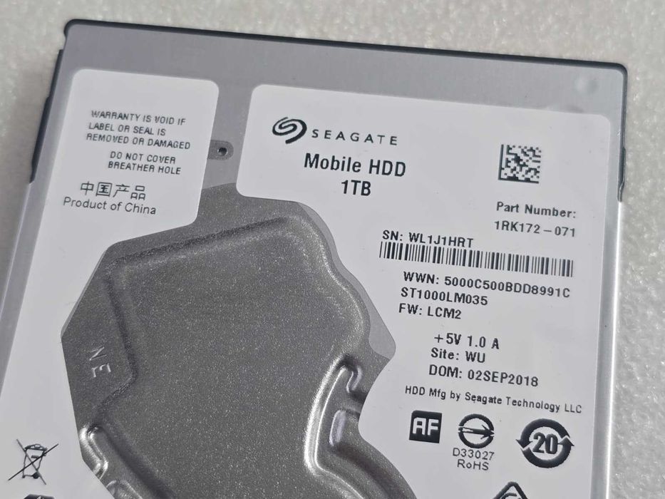 HDD laptop Seagate Mobile 1TB, 2.5 inch, SATA 3, ST1000LM035, Sanatate 100%, 7mm