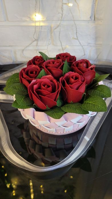 Букет из мыльных роз