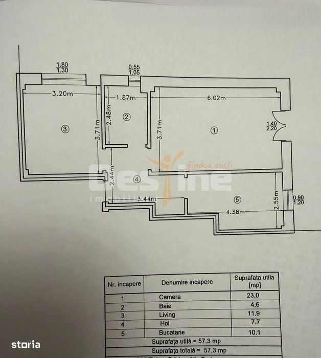 Apartament 2 camere decomandat 78mp + loc parcare intabulat