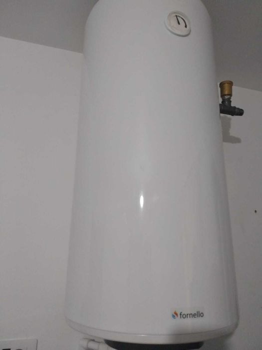 Kit Termosemineu pe lemne Fornello Roma E, Bordeaux, 22 kW, 49x45x103 cm, boiler termoelectric 100l