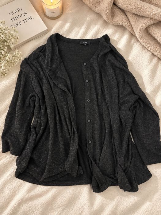 Cardigan damă OPUS – negru/gri – mărimea 38 – model elegant