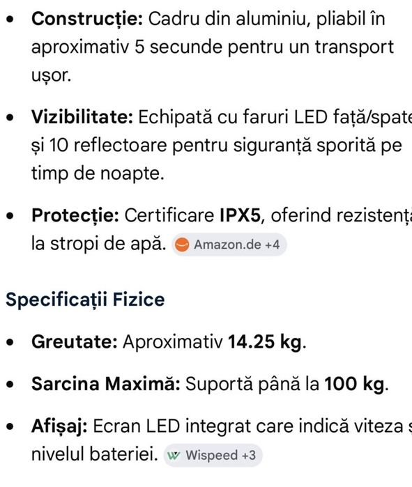 Se vinde urgent trotineta Wispeed E 830