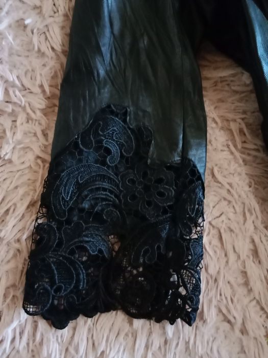 Кожаный, ажурный сюртук