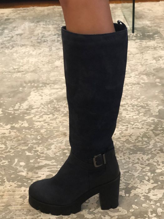 Cizme cu toc gros Eva Minge