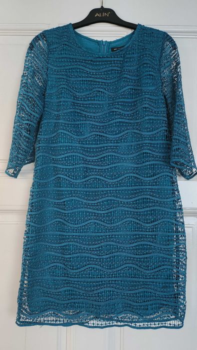 Комплект - зелен цял бански с рокля