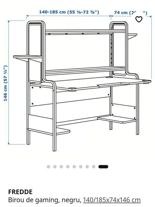 Birou gaming Ikea - FREDDE