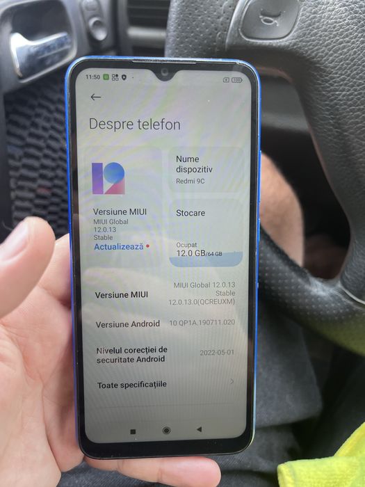 Xiaomi Redmi 9C 64GB 3GB RAM albastru impecabil