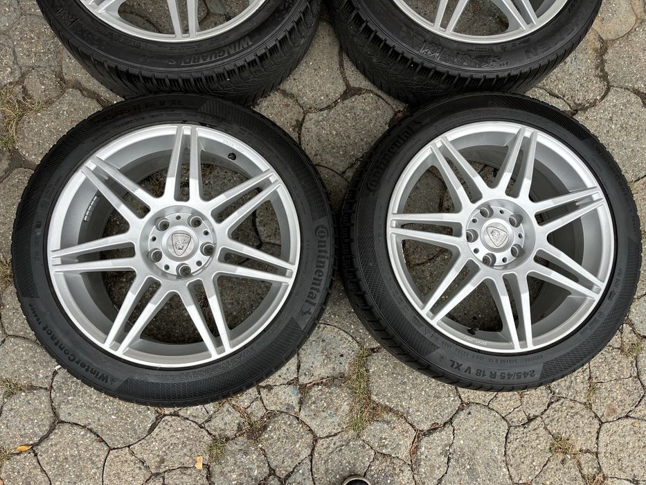 Jante 5x112mm, anvelope iarna, 245/45 R18, VW Audi Seat Skoda Mercedes