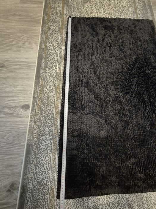 Covoras baie negru 60x100 cm