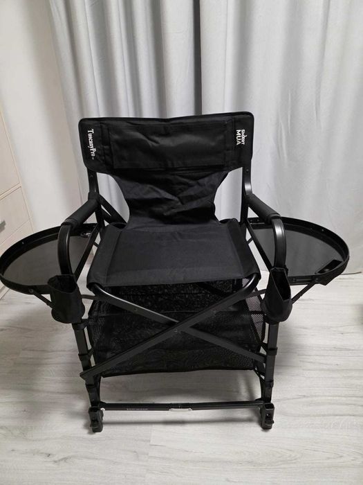 Scaunul portabil original Tuscany Pro pentru machiaj și coafură.