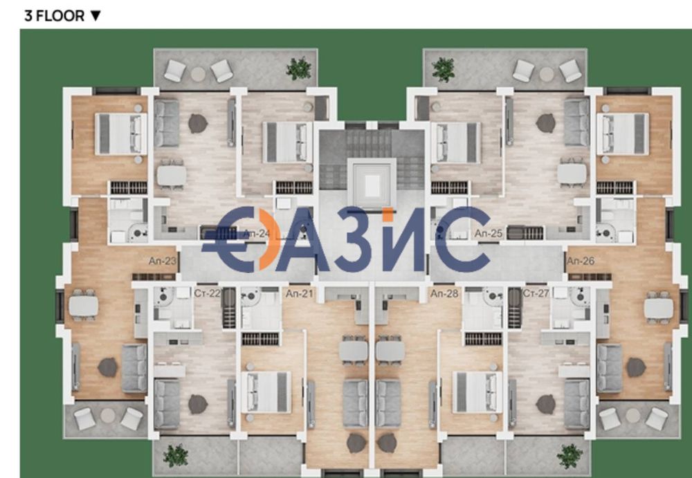 Продава се Тристаен апартамент в к.к. Слънчев бряг - 108 кв.м за 910 €/кв.м - Снимка #13