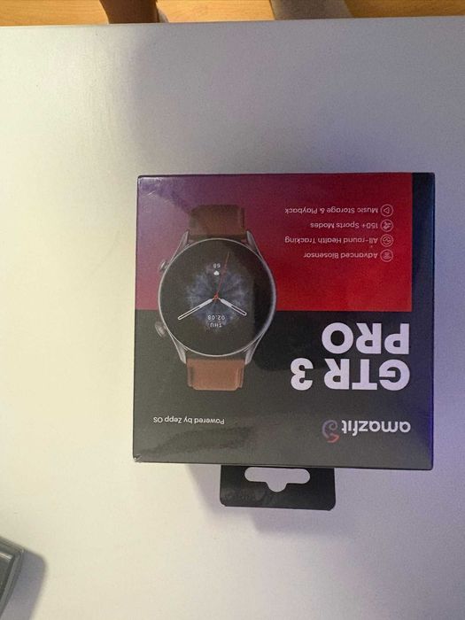 Ceas smartwatch Amazfit GTR 3 Pro, Brown Leather