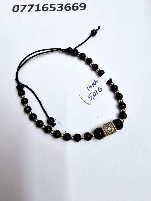 Vand bratara cu bile din aur 14 k 1.4 g cod 353