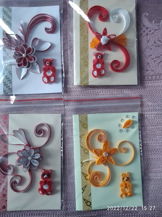 Квилинг картички,ръчно изработени