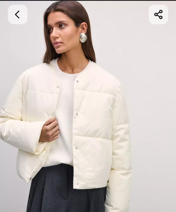 Куртка-бомбер сливочного цвета