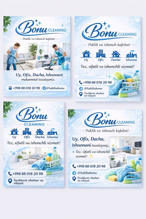 Tozalik ishlarini qilamiz.Uy,ofis,dacha,ishxona,barcha joyni tozalash