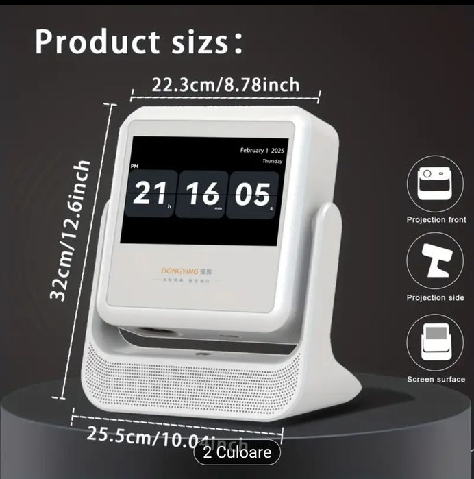 Videoproiector cu display și touchscreen 4k