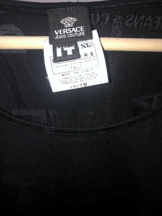 Bluză Versace neagră cu zone transparente