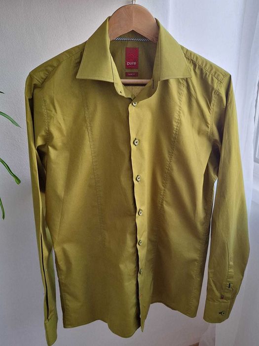Camasa barbati slim fit, olive, masura L