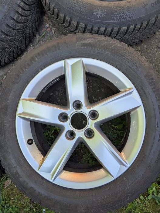 Jante aliaj originale Audi R16 + anvelope iarnă Continental WinterContact 205/60R16