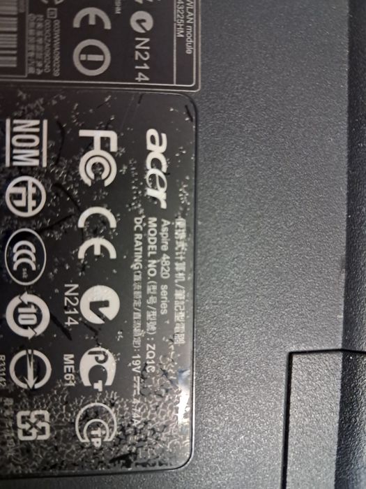 Продам ноутбук Acer aspire 4820 TG