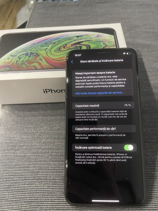 Iphone XS Max  256gb space grey stare foarte bună