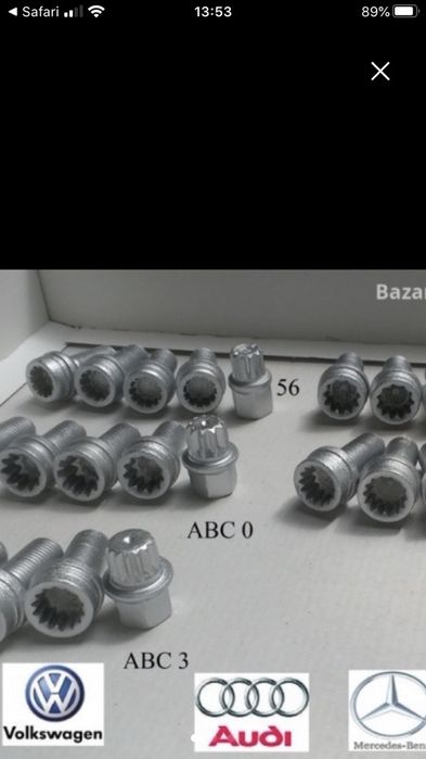 desfac prezoane antifurt roti  BMW , vw audi bmw mercedes mini cooper