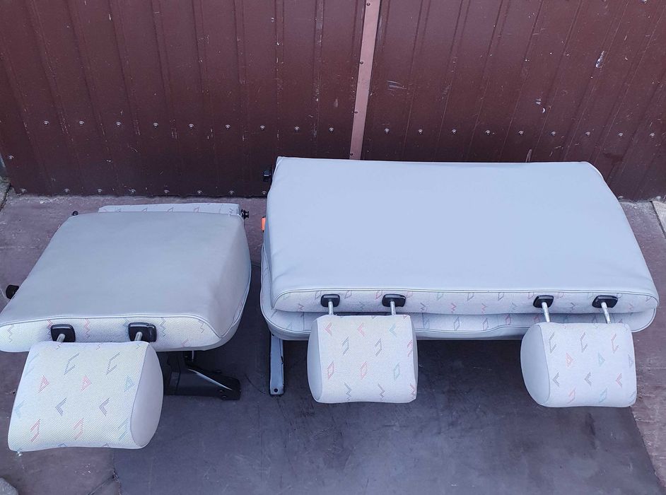Bancheta Spate Dubla Saun 3 Locuri Vw Bus Transporter Caravelle T4 T5 Rabatabile Scaune Impecabile