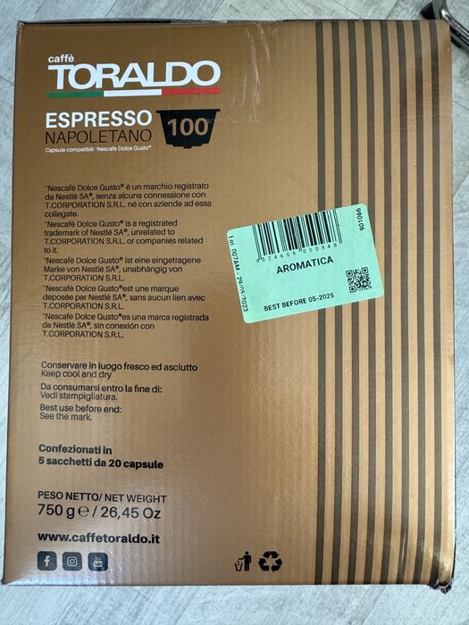 Dolce Gusto долче густо Toraldo 20бр. Торалдо