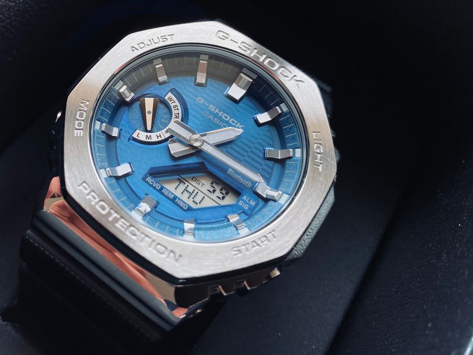 G Shock Casioak GBM 2100 Sky Blue JDM lansat Aug 2025 Bluetooth Solar