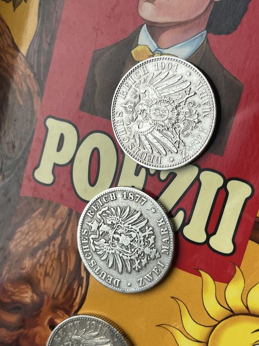Lot top 3 monede x 2 Marci (Zwei Mark) Imperiul German – Argint 0.900