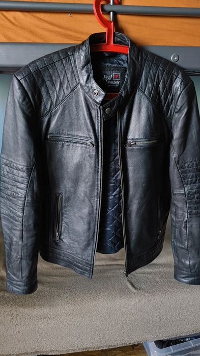 Geaca piele naturala biker S