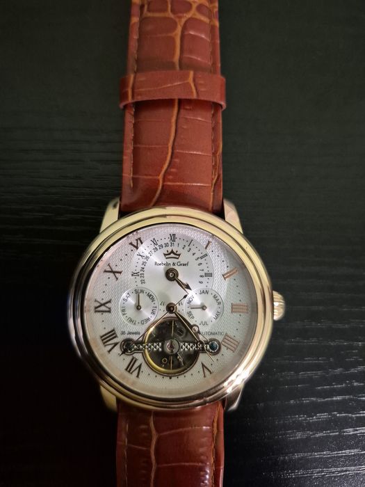 Vand Ceas barbatesc automatic RUEBELIN &GRAEF dual taim ,nou,nefolisit