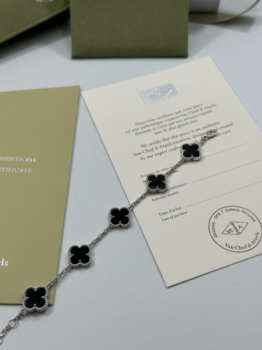 Brățară Van Cleef & Arpels 5 motifs White Gold 750 Onyx