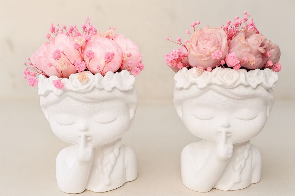 Ingerasi din ceramica cu lumanari din ceara parfumata