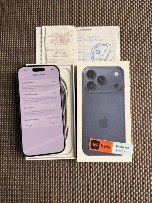 100% iPhone 17 Pro / DEEP BLUE *256Gb*ЛИЗИНГ TBI APPLE Айфон 17 про