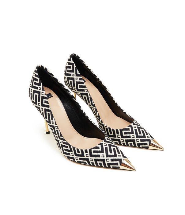 Луксозни обувки Elisabetta Franchi Jacquard Monogram, р-р 36 – Като нови!