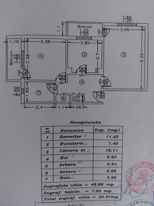 Apartament 2 camere decomandat