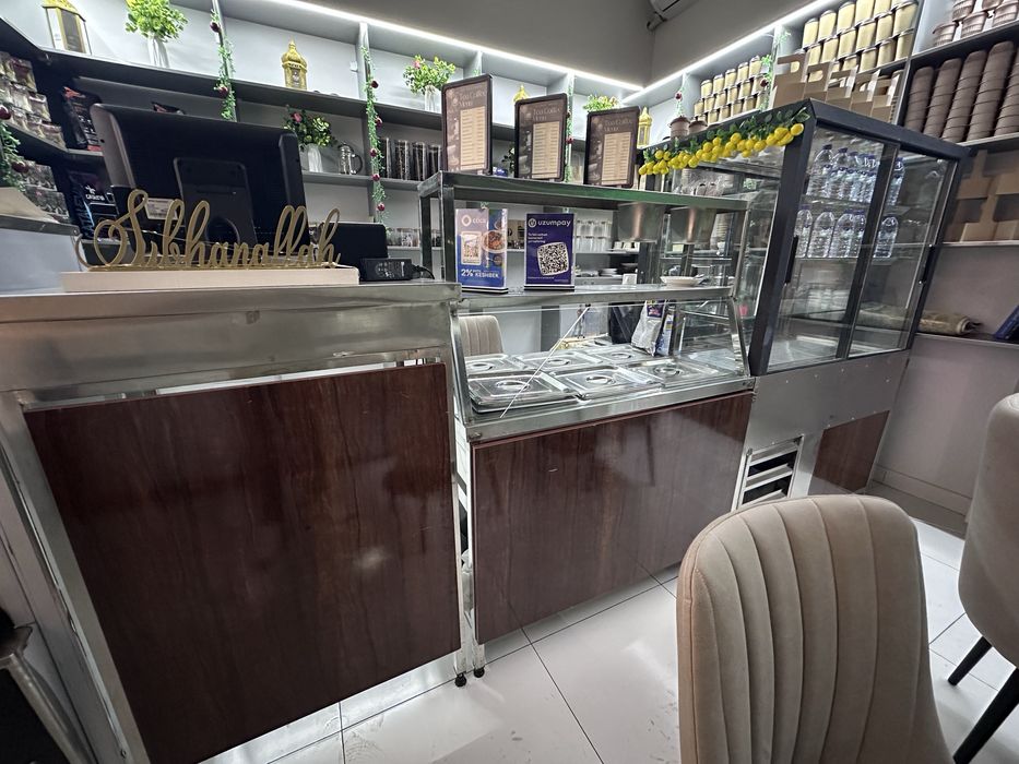 Витрина холодильник, мармит касса!