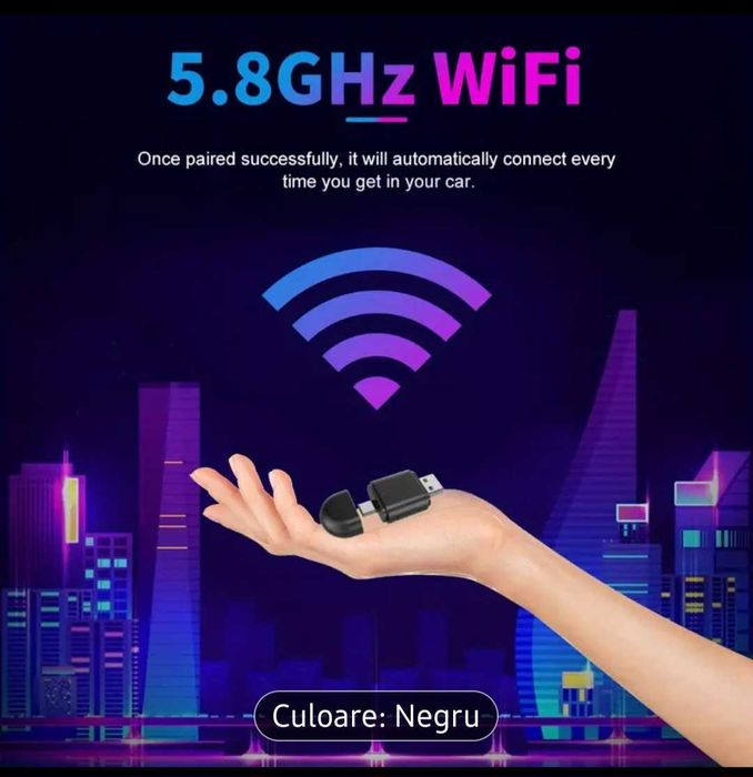 Adaptor Carplay ,Android Auto , Usb C, Wi-Fi  5.8 GHz /Bluetooth 5.4