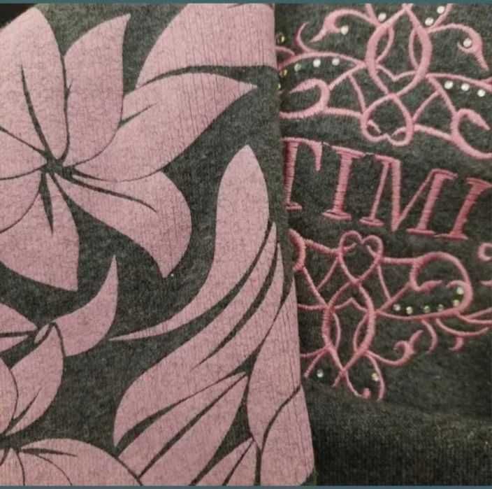 Bluză sport casual cu model floral cu pietricele Xxs